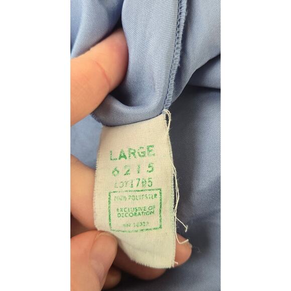 VTG Pinehurst Lingerie Nightgown Nighty Negligee Large Lace Bow Blue - Picture 6 of 6